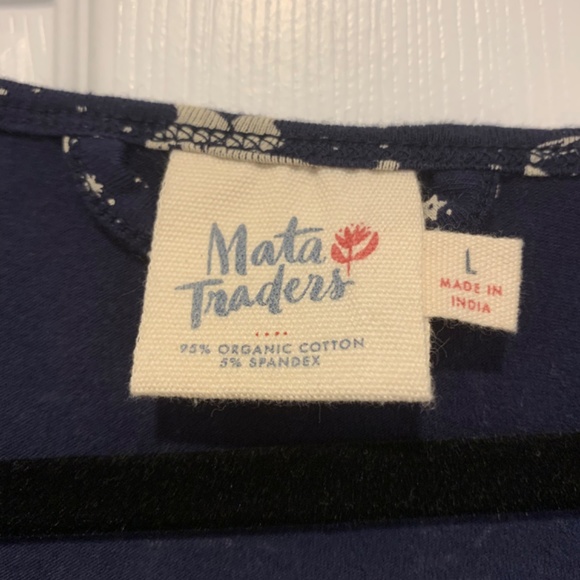 Navy cotton Zodiac dress - Picture 3 of 4